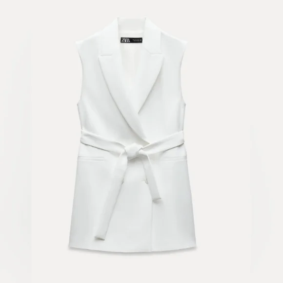 Zara Long Double Breasted Vest - Picture 3 of 5